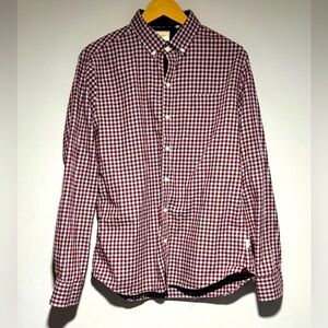 7 Diamonds Men’s Checker Pattern Long-Sleeve Button-Down Size:Large